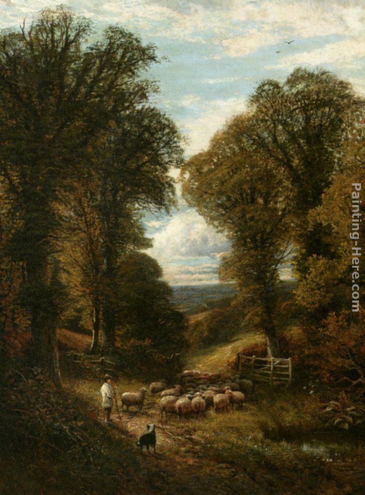 A Surrey Lane painting - Alfred Glendening A Surrey Lane art painting